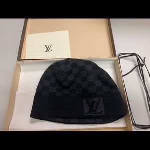 Louis Vuitton Beanie Black Skull Cap AUTHENTIC